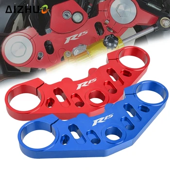 

Motorcycle CNC Bracket Fork Protection Plate Orientation Pad for YAMAHA YZF R15 V3.0 R 15 2017 2018 2019 2020 Mance Triple Clamp