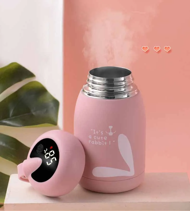 Bunny LED Display Thermos Vacuum Flasks - 12 - Kawaii Mix