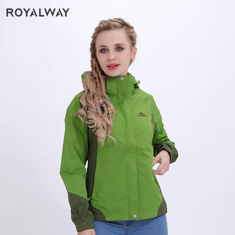 Feminino à Prova Caminhadas com Capuz Jaquetas de Viagem ao ar Royalway Nova Blusão Dwaterproof Água Acampamento Livre Moda Cabolsas Rol4115d 2020 Luz