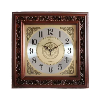 

GENUINE KING SIZE 24.5 INCHES EUROPEAN WOODEN WALL CLOCK MODERN DESIGN SQUARE RETRO WALL CLOCK MUTE HIGH QUALITY OF LUXURY