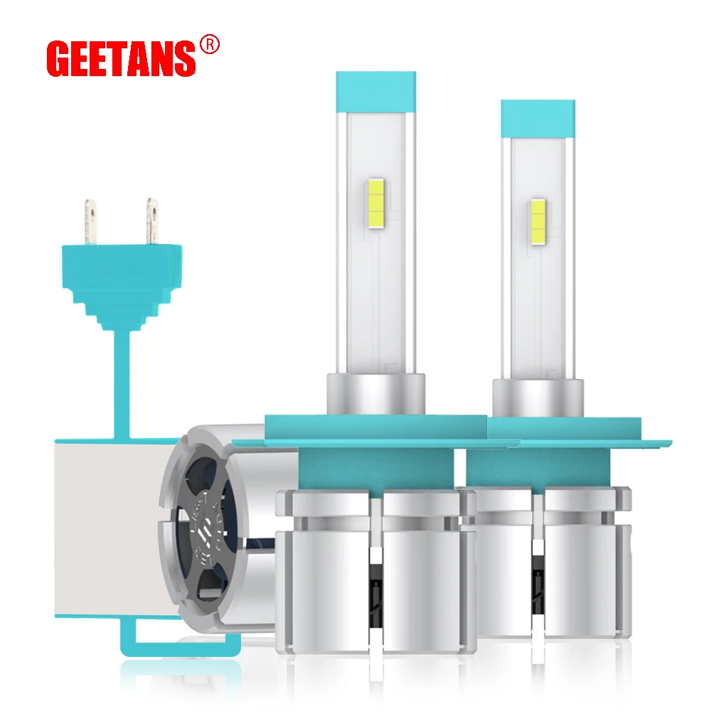GEETANS супер мини Автомобильные фары H4 H11 H7 LED H1 H3 H13 HB1 HB2 9005 HB3 HB4 HB5 9003 9006 76W 8000LM 3000K 6500K