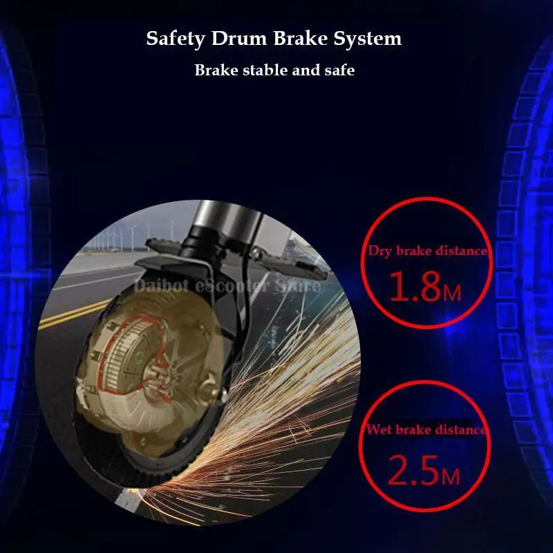 Daibot Folding Three Wheels Electric Scooter Electric Scooters 8'' 250W 36V Portable Electric Bikes Adults With Double Absorber  (18)