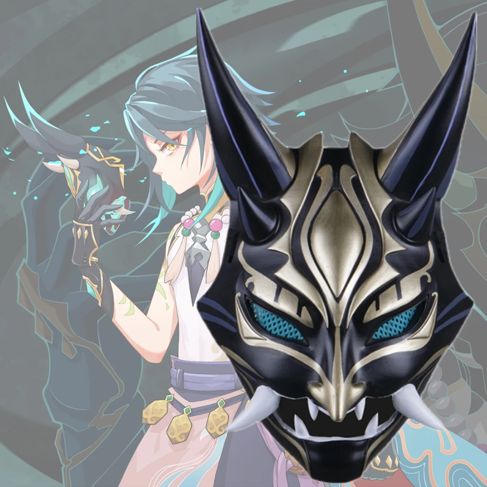 Genshin Impact Xiao Mask Cosplay Adult Kids Resin Helmet Full Face