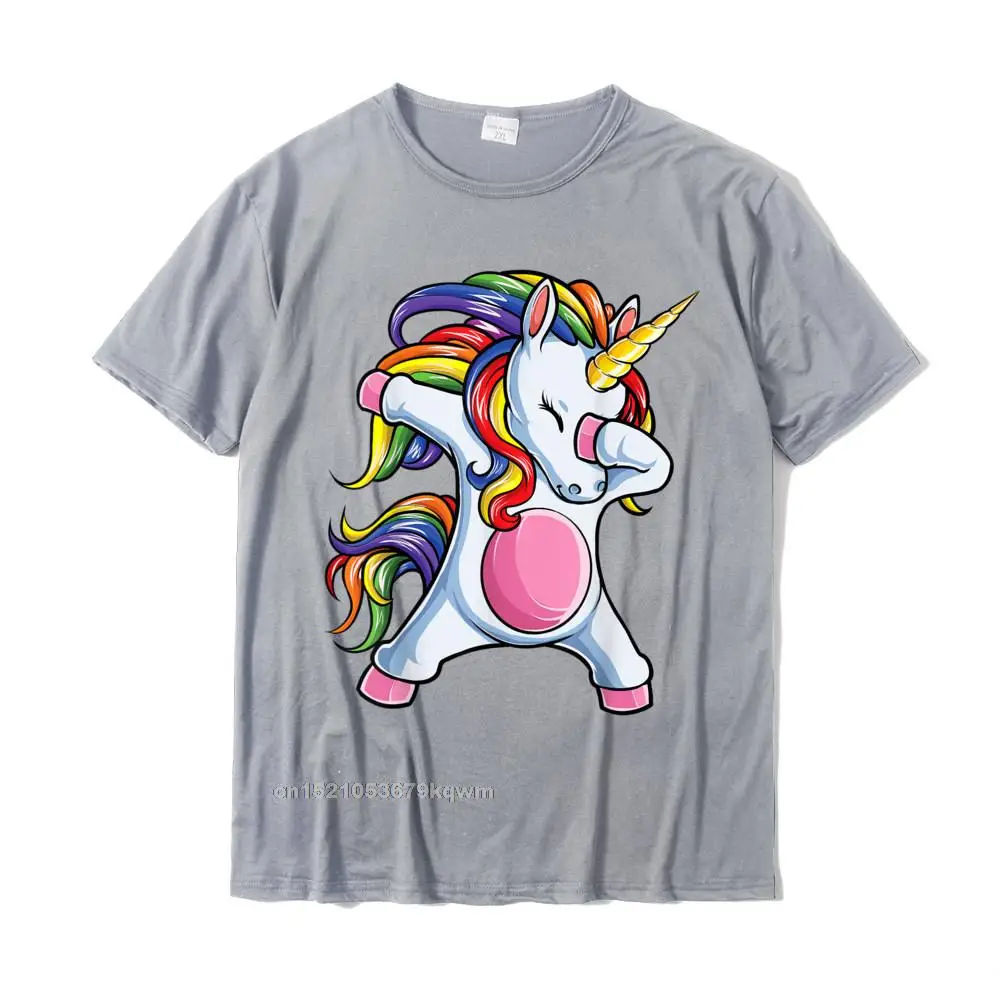 Design Fall Pure Cotton Crew Neck Tops Shirts Short Sleeve 3D Printed Tops Shirt Brand Leisure T Shirt Wholesale Dabbing Unicorn T shirt Girls Kids Women Rainbow Unicorns__4061 grey