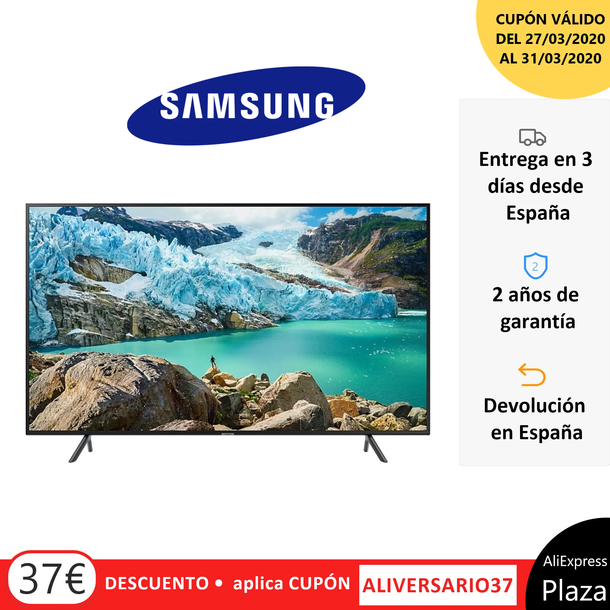 Televisión Samsung de 55" smart Tv