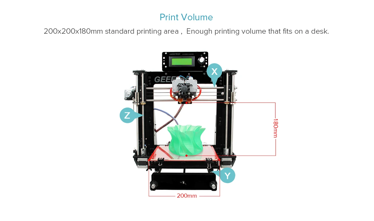 Geeetech 3d принтер I3 Pro C 2в1 смешанный принтер MK8 экструдеры Улучшенное Качество Высокая точность Reprap Prusa DIY наборы для печати
