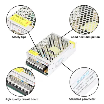 

12V 24V LED Driver Power Supply 12 24 Volt 2A 3A 5A 10A 15A Lighting Transformers 12V 24V LED Power Supply LED Strip Lamp Driver