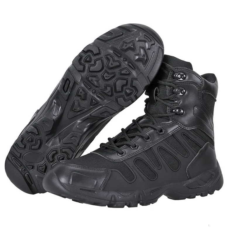 Spring Tactical Combat Military Training Shoes Men Waterproof Anti-wear Outdoor Camping Hiking Climbing Fishing Hunting Boots
