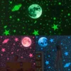 435/930pcs Luminous 3D Star Moon Dot Wall Stickers Glow in the Dark Kids Room Bedroom Ceiling Home Decoration Fluorescent Glow 1