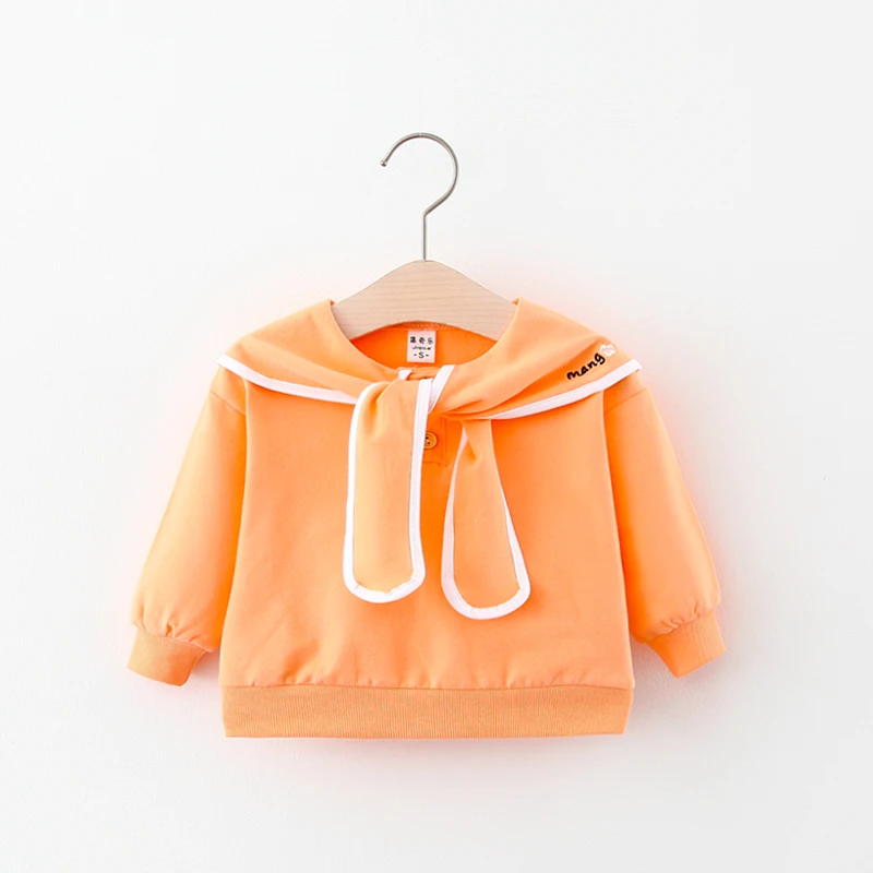 Roupas da Menina do Bebê Camisolas de Algodão Camisola da Menina Primavera Outono Crianças Hoodies Gravata Borboleta Collar Bebê Topos Roupas 2020 5 bebê crianças hoodies camisolas de algodão gravata