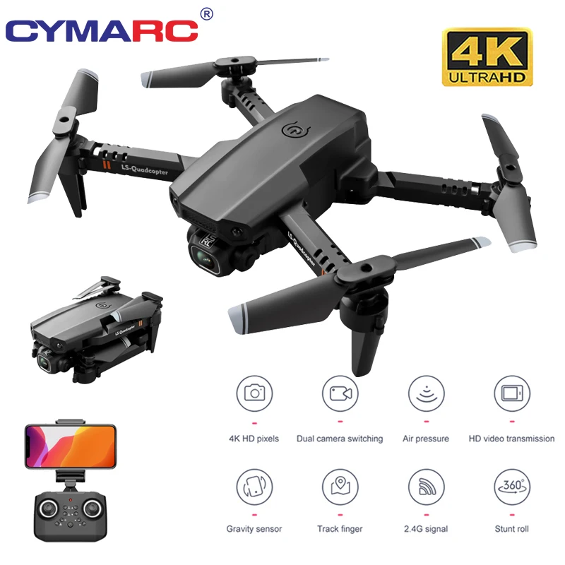 

CYMARC XT6 Mini Drone 4K HD Camera 1080P Wifi FPV Camera Drone RC Drone Altitude Hold Foldable RC Quadcopter Dron M73 KF611