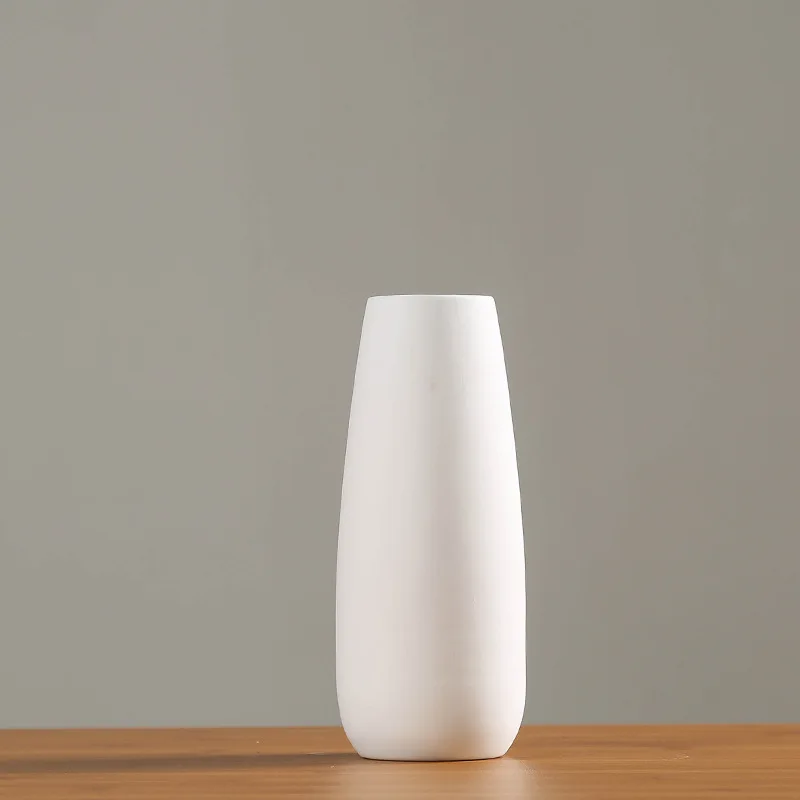 Современная Минималистичная керамическая ваза для цветов креативная белая Цветочная Гирлянда для гостиной Европейский предмет интерьера, украшение - Цвет: 01