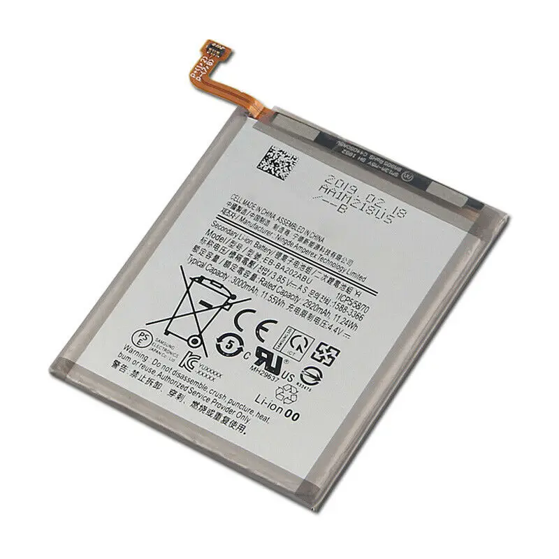 Сменный аккумулятор для телефона EB-BA202ABU для samsung Galaxy A20e 4000mAh