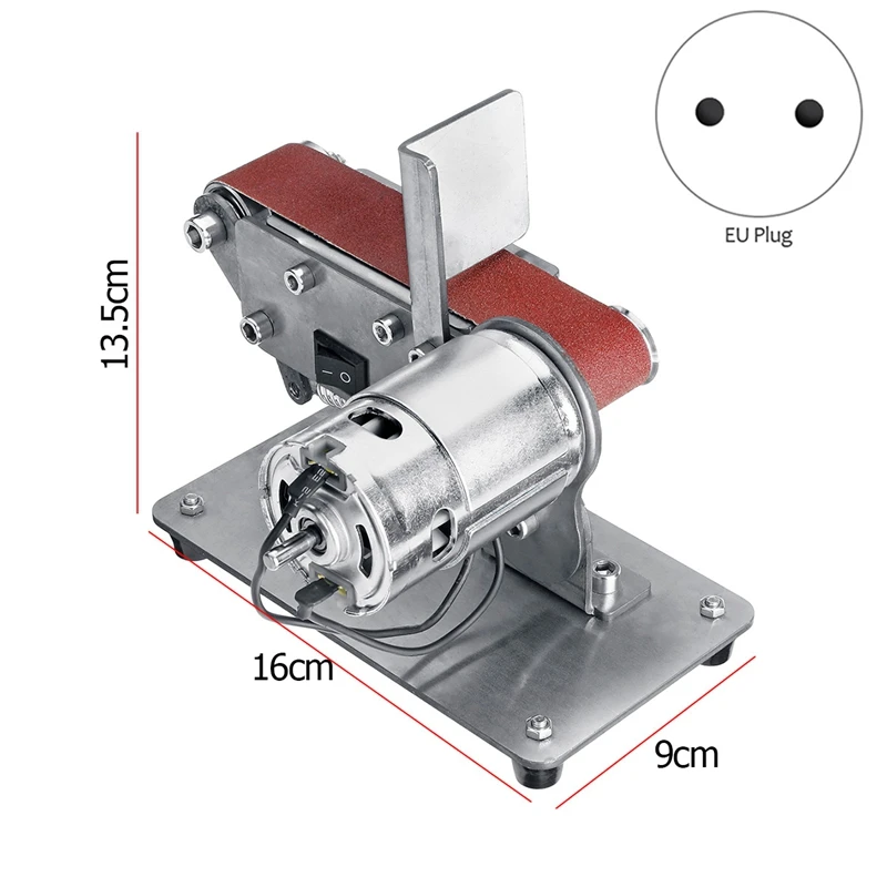 Sander Belt Machine 300W Electric Belt Sander Polishing Grinder Machine 90 Degree Folding Sander Grinding Tool Cutter Edges Shar