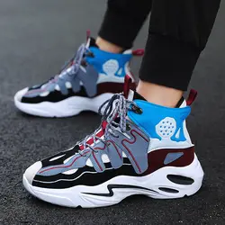 2019 уличная трендовая хип-хоп Баскетбольная обувь, мужская спортивная обувь, смешанные цвета, ультра высокие уличные баскетбольные