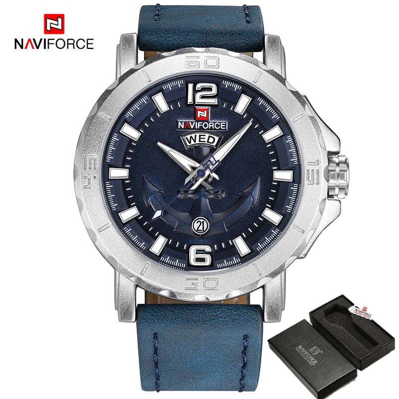 NAVIFORCE Men's Fashion Business Quartz Wristwatches Creative Sports Watches Men Luxury Brand Watch Clock Male Relogio Masculino 