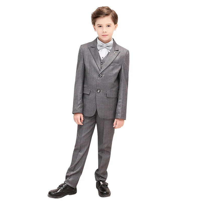 Костюм для мальчиков; серые костюмы для свадьбы; Terno infantil; костюм; Enfant Garcon Mariage Disfraz Infantil; костюмы для мальчиков; H029