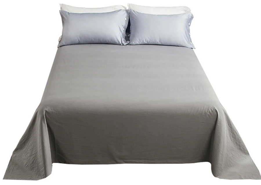 wostar puro algodão sólido folha de cama plana verão macio aconchegante roupa de cama para decoração do quarto único casal rainha cama king size