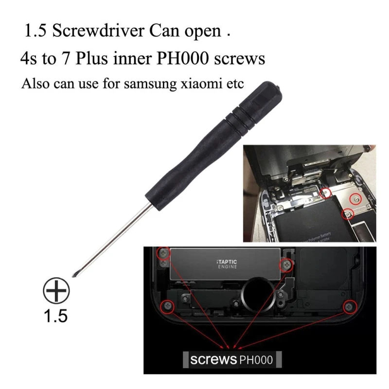 10 in1(4xScrewdriver+ 2x демонтажа стержни+ 1x патрон+ 2x Треугольники на толстые ломти+ ввода ПИН-кода) разборка ремонт инструмента для телефонов