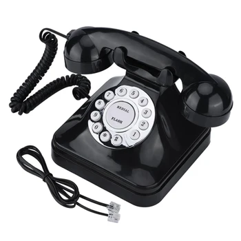 

Muti-function Classic Desk Phone Corded Telephone with Push Button Technology for Home , Decor, One-line operation