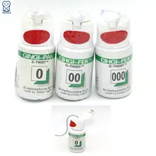 3 шт. зубная нить гингивал вытягивающий шнур вязаный стоматологический Хлопок резинка линия Стоматологический материал хлопок зеленый