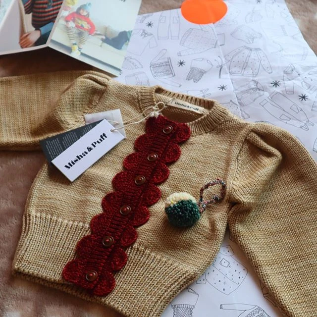 Kids Sweaters Winter M&F Brand Boys Girls Knit High Quality Print Cardigan Children Baby Cotton Knitwear Outwear Clothes