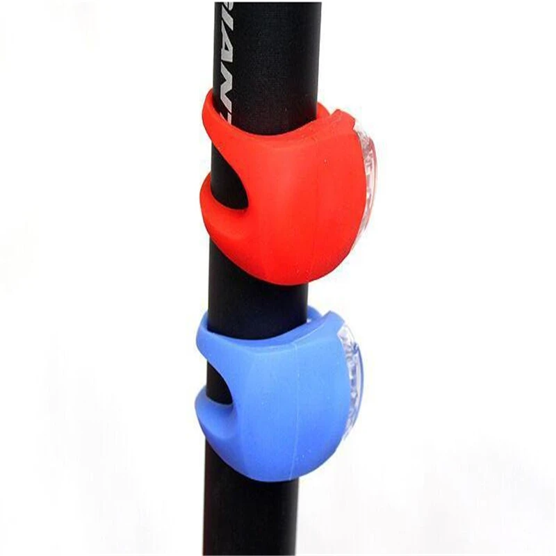 Mini Bicycle Front Light Silicone LED Head Front Rear Wheel Bike Light Waterproof Cycling Safety Warning Bike Lamp