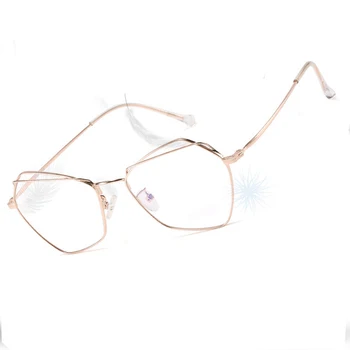 

iboode Titanium Alloy Men Glasses Frame Trend irregular Fashion Retro Eyeglasses Frame Women Optical Eyewear Brand Design 4045