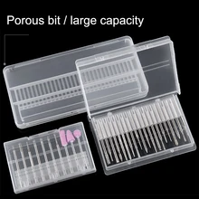 Фрез для маникюра/педикюра коробка 10/20 Вт, 30 Вт, отверстия Профессиональный лак для ногтей художественная шлифовка шлифовальный сверло держатель Дисплей ящик для хранения