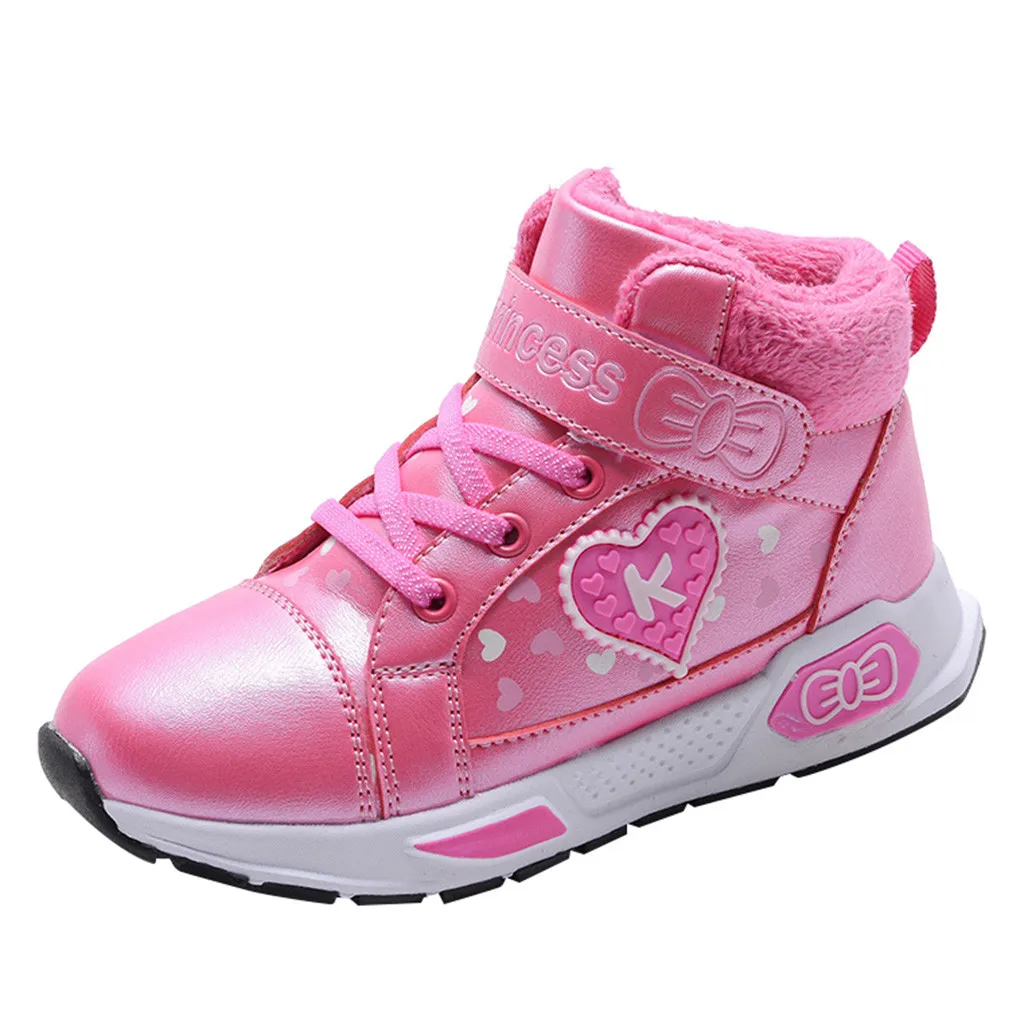 Модная детская обувь для девочек; chaussure enfant; сезон осень-зима; Милая хлопковая детская обувь с рисунком; tenis infantil - Цвет: Красный