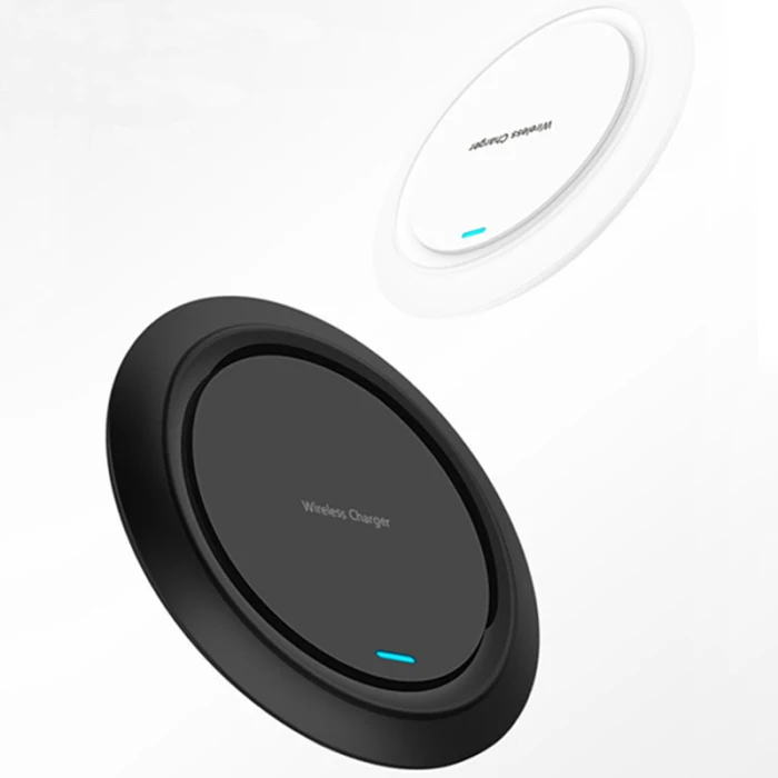 Round Thin Wireless Charger Cell Phone Support Fast Charging for Home Desk 10W Smartphone NK-Shopping