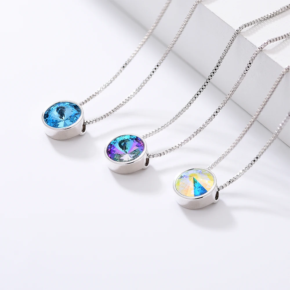 Ожерелье с круглой подвеской Malanda, оригинальное ожерелье с кристаллами Swarovski для женщин, новые модные свадебные украшения, подарок для мамы и девочки
