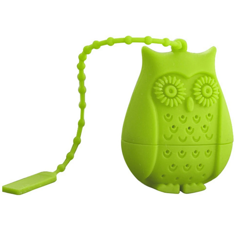 Силиконовый Фильтр для заварки чая с рисунком совы новинка перфорированный