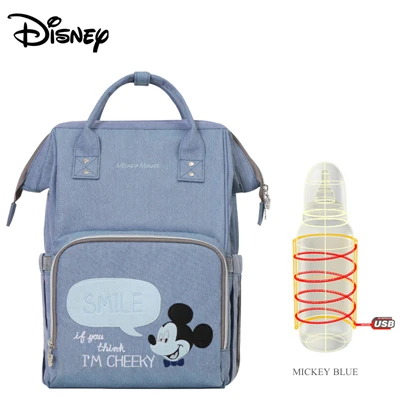 12 Disney Пеленки сумки для мамы USB бутылка изоляционная Сумка для беременных подгузник тепловой Микки Минни мумия рюкзак сумочка для ухода за ребенком - Цвет: 12