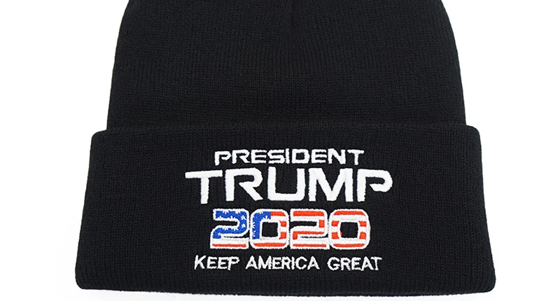KUNBKANG Новинка Trump, шапка бини для мужчин, зимние шапки для женщин, красные шапки с надписью KEEP AMERICA GREAT Embroidery, флаг США, шапочки, кепка Трампа