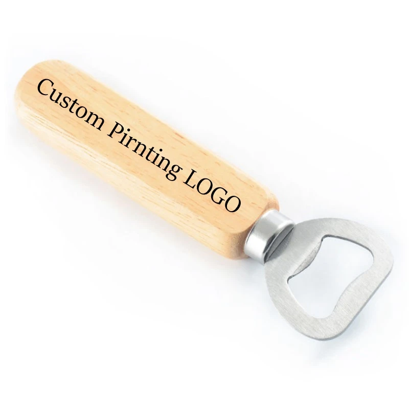 50/60PCS Custom Printing Wooden Bottle Opener Personalization Wedding