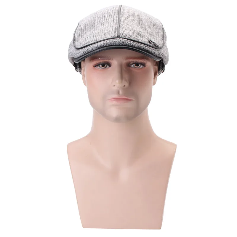 Горячая высококачественный брендовый вязаный берет Casquette Homme кожаная плоская кепка для мужчин Boina Hombre козырек шляпа Planas Snapback шляпа