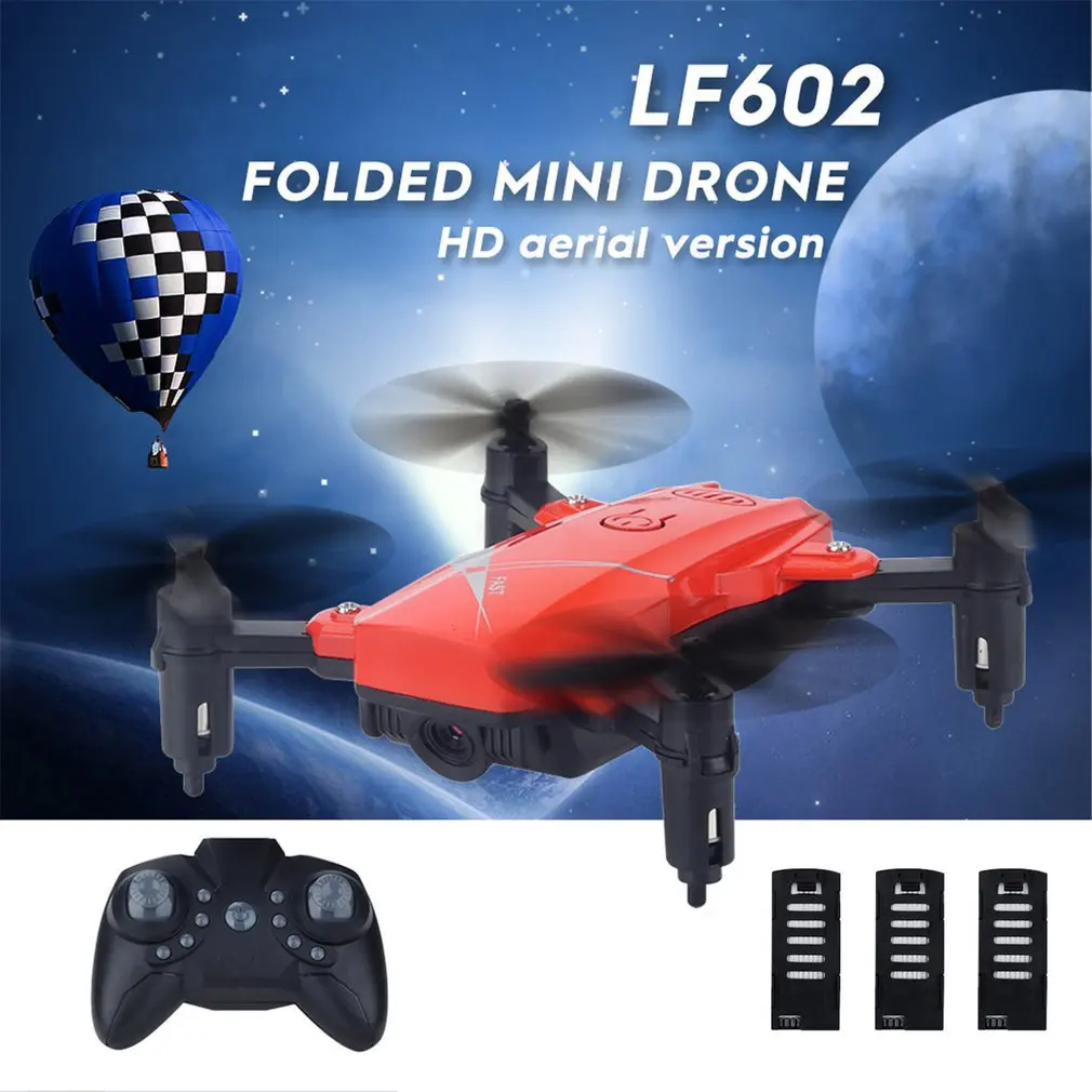 LF602 2,4G мини FPV складной RC Квадрокоптер с 720P HD Wifi камерой жеста селфи высота удержания 3 батареи