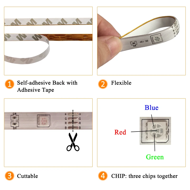 Светодиодная лента RGB 5050 SMD 2835 гибкая Luces светодиодсветильник s полоса 5 м 10 Диодная
