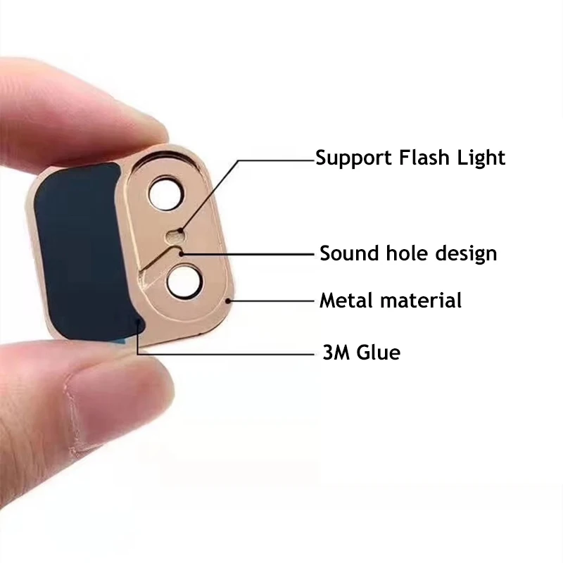 IPhone11 поддельная наклейка на рассеиватель для камеры, применимая для iPhone X XS, Макс. Секунды, изменение до 11 Pro Max, металлическая поддержка вспышки, 3D задняя пленка i