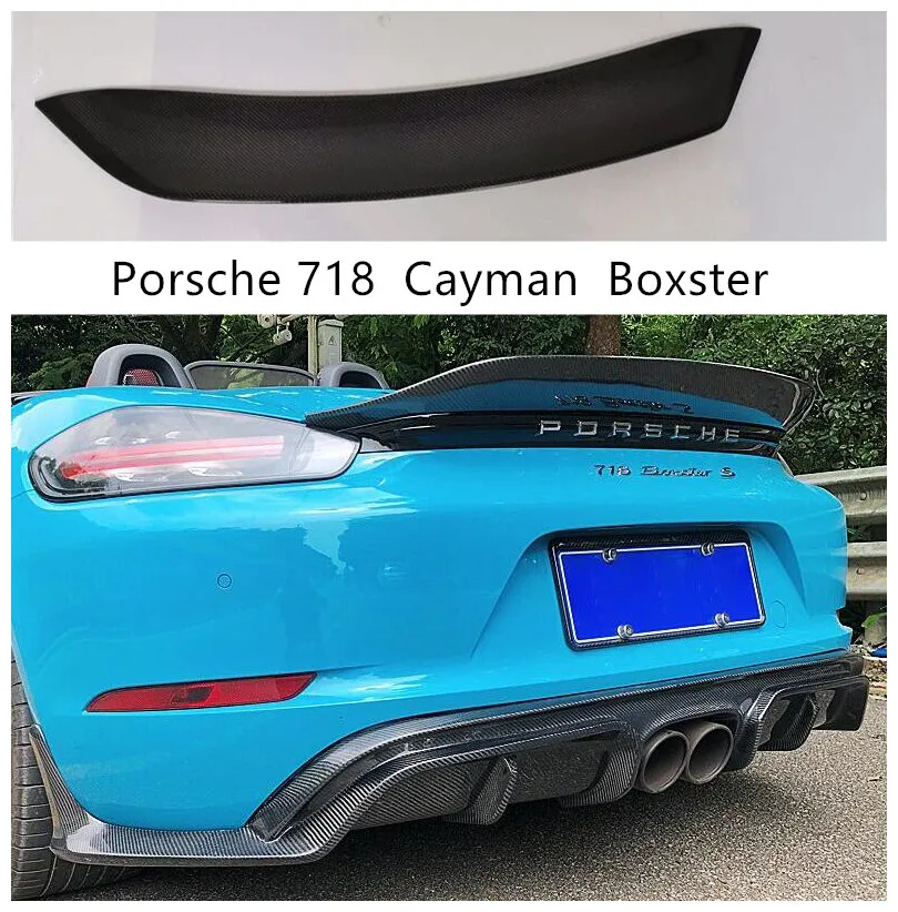 Спойлер из углеродного волокна для Porsche 718 Cayman Boxster 2016 2017 2018 2019 2020 Высокое качество
