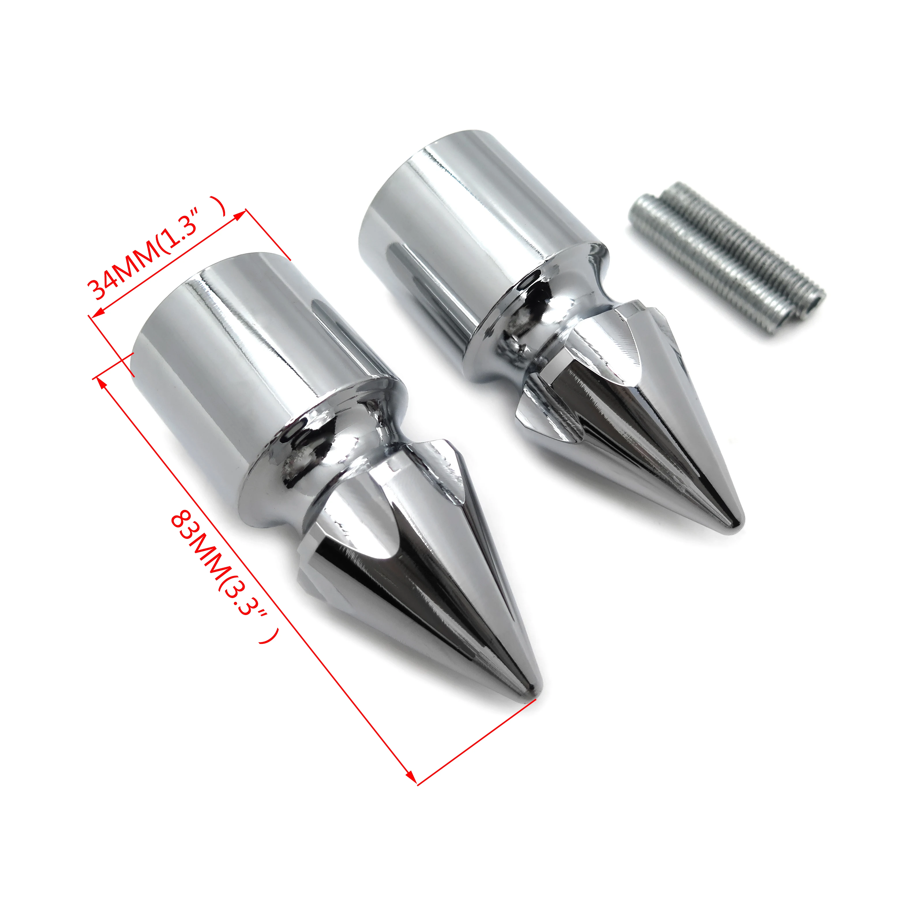 Aftermarket аксессуары для мотоциклов Ultimate хром Спайк бар концы для Kawasaki 250 500 600 Zx7 Zx9 Zx10 Z1000
