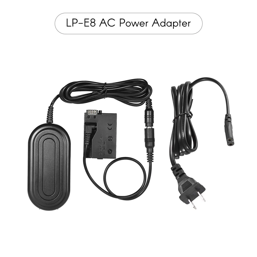 Andoer ACK-E8 AC блок питания LP-E8 пустышка батарея адаптер для камеры зарядное устройство для Canon 700D 650D 600D 550D/Rebel T5i T4i etcDSLR