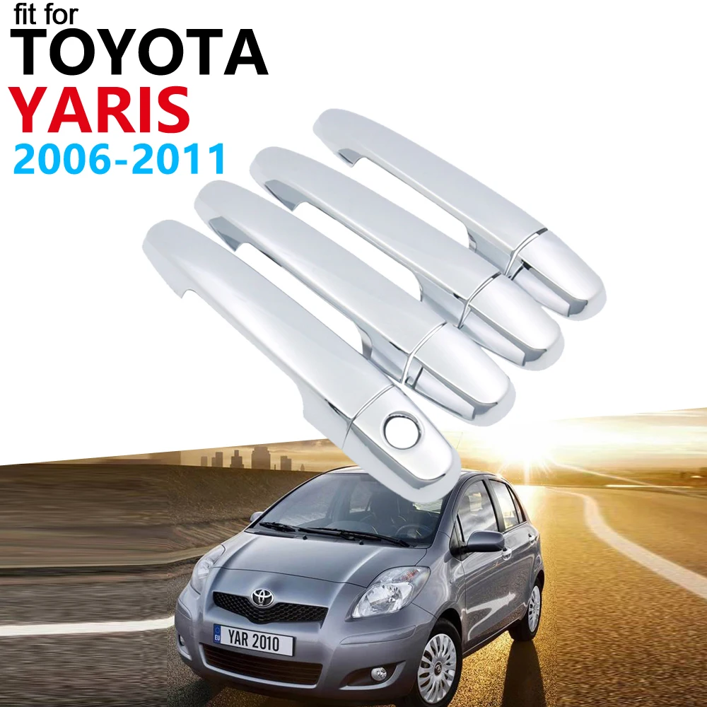 Дверная ручка автомобильные аксессуары для Toyota Yaris Vitz XP90 2006 ~ 2011 хромированная