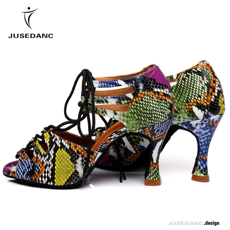 Туфли для латиноамериканских танцев с леопардовым принтом|Обувь танцев| |