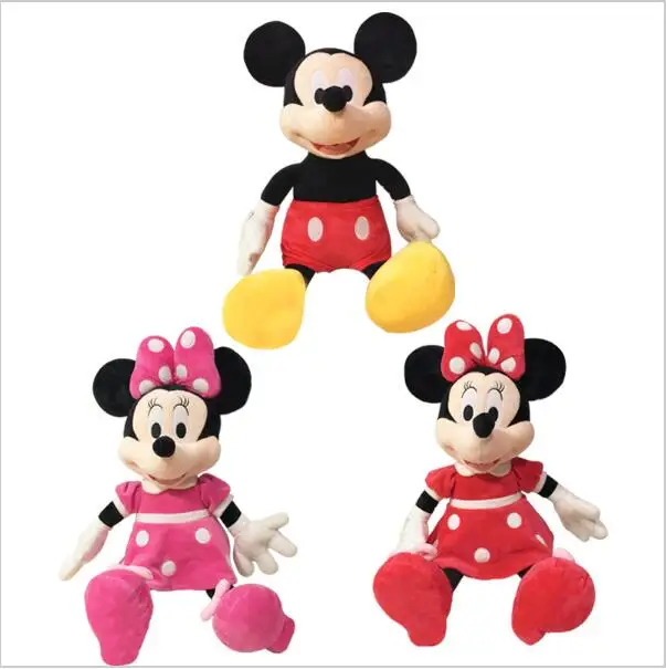 1pcs 30cm HOT Sale High Quality Cute Kawaii Mickey& Minnie Mouse Plush Toy Dolls for Child Kids Birthday Christmas Gift