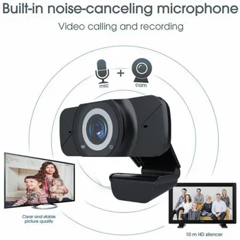 

HD Auto Focus Camera 1080P Video Call Available Pro Streaming Web Camera with Mic Widescreen USB Computer Cam for Conferencing
