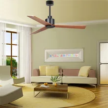 Декоративные жилой 52 дюйма удаленный Управление деревянные лопасти потолочный вентилятор без светильник 110V 220V Классический