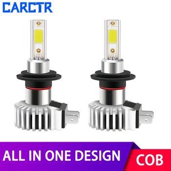 

CARCTR LED Headlight Bulbs for Car H1 H3 H4 Led H7 Lamp 9005 9006 9012 880 H8/H9/H11 Bulbs 6600LM IP68 30W COB 6000K Car Lights