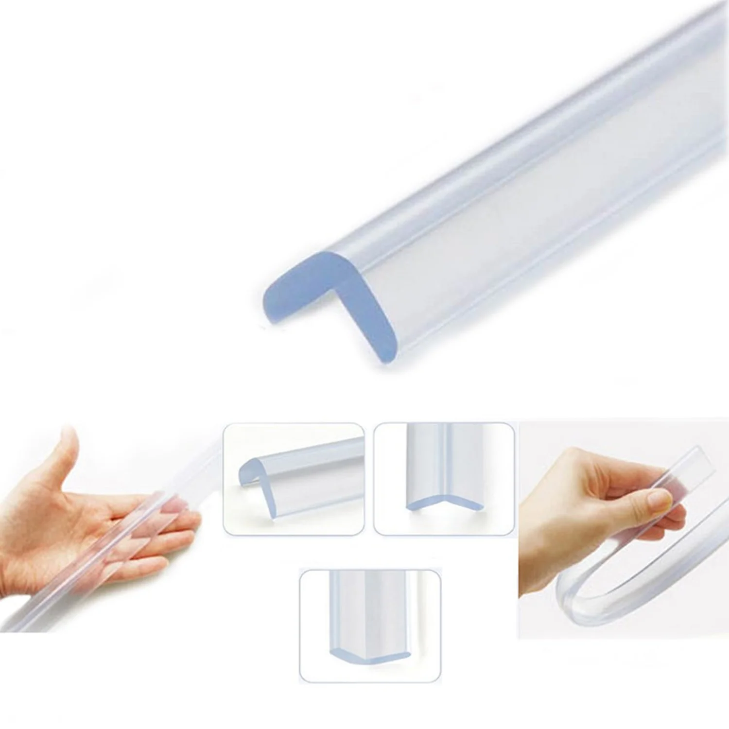 1m/3m/6m Transparent Baby Safety Corner Protection Table Edge Furniture Corner Protectors  Strip Guards Soft PVC Bumper